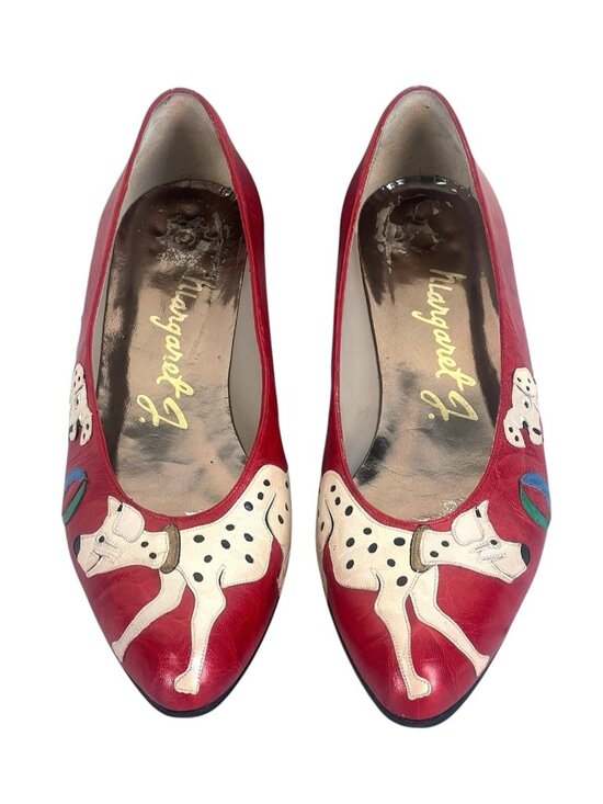 Margaret Jerrold Shoes - vtg 80' Margaret J Novelty Pumps Animal Applique Collection Low Heel  Sz 6.5 M